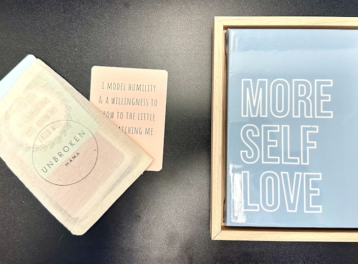 Self Love Sign in a frame reads "More Self Love".