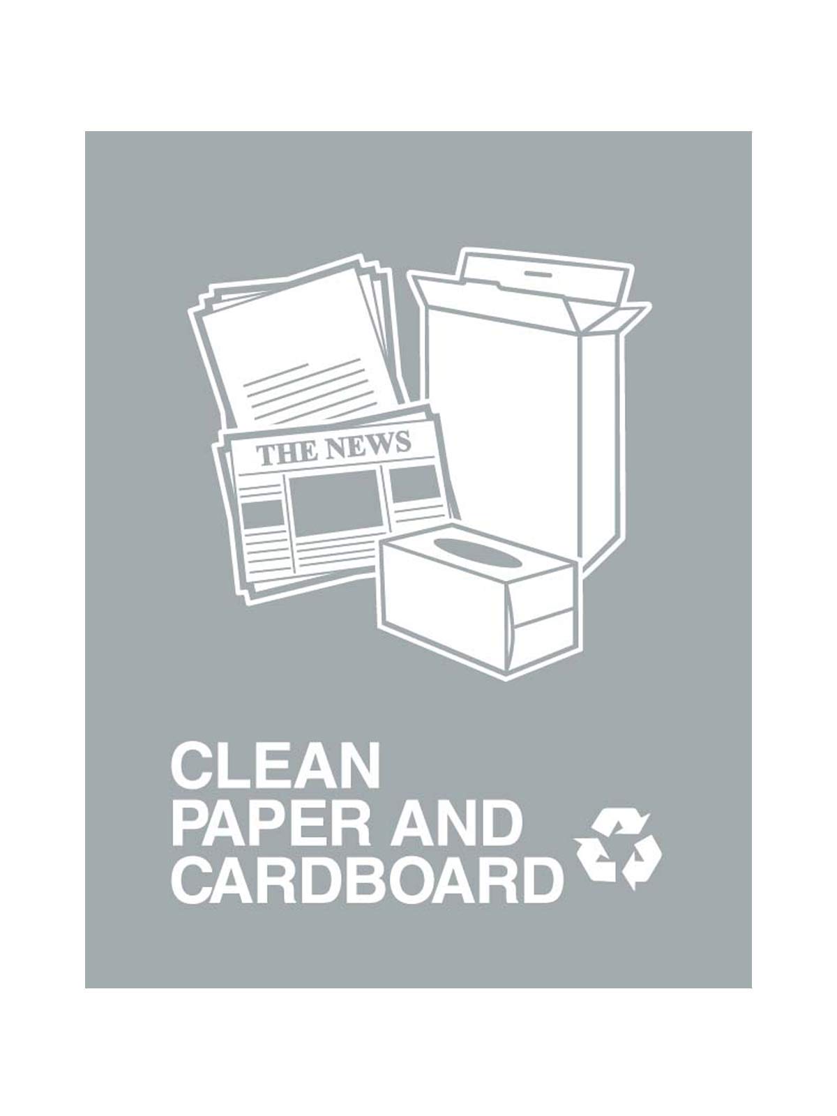 paper icon Illustration of newspaper, boxes, and papers in white against light grey background.