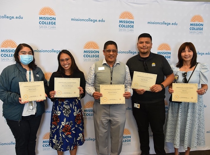 Edward Fedalizo with colleagues at the Classified Awards.